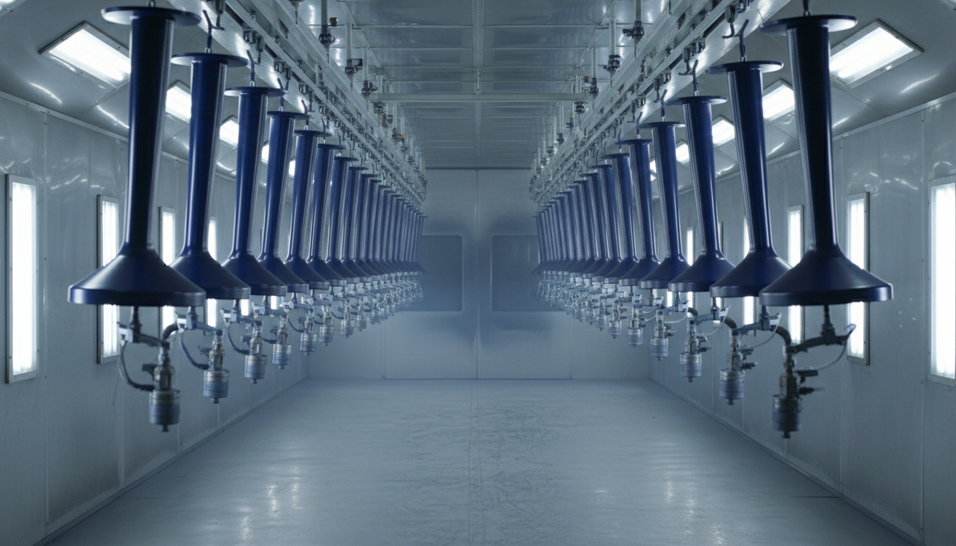 Elektrostatik toz boya tesisi - statik boya hattı genel görünüm